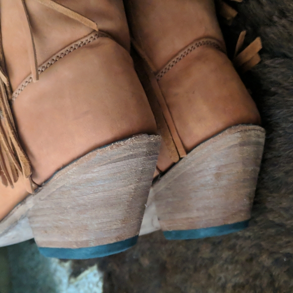 LIBERTY BLACK Vegas Faggio fringed snip toe ladies cowboy western boots sz 7 NWT - Picture 14 of 15